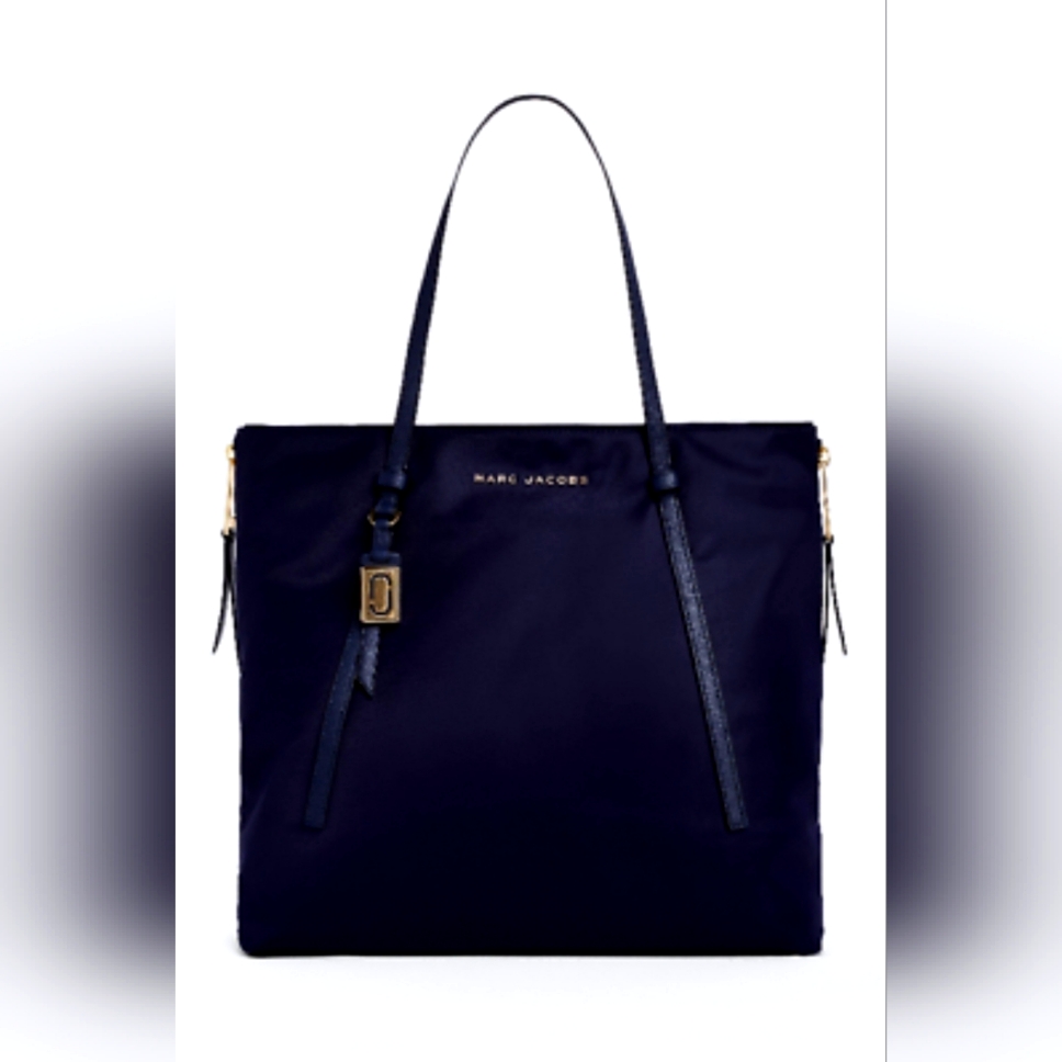 Marc Jacobs Designer Big Shot Black Nylon Tote Bag Purse